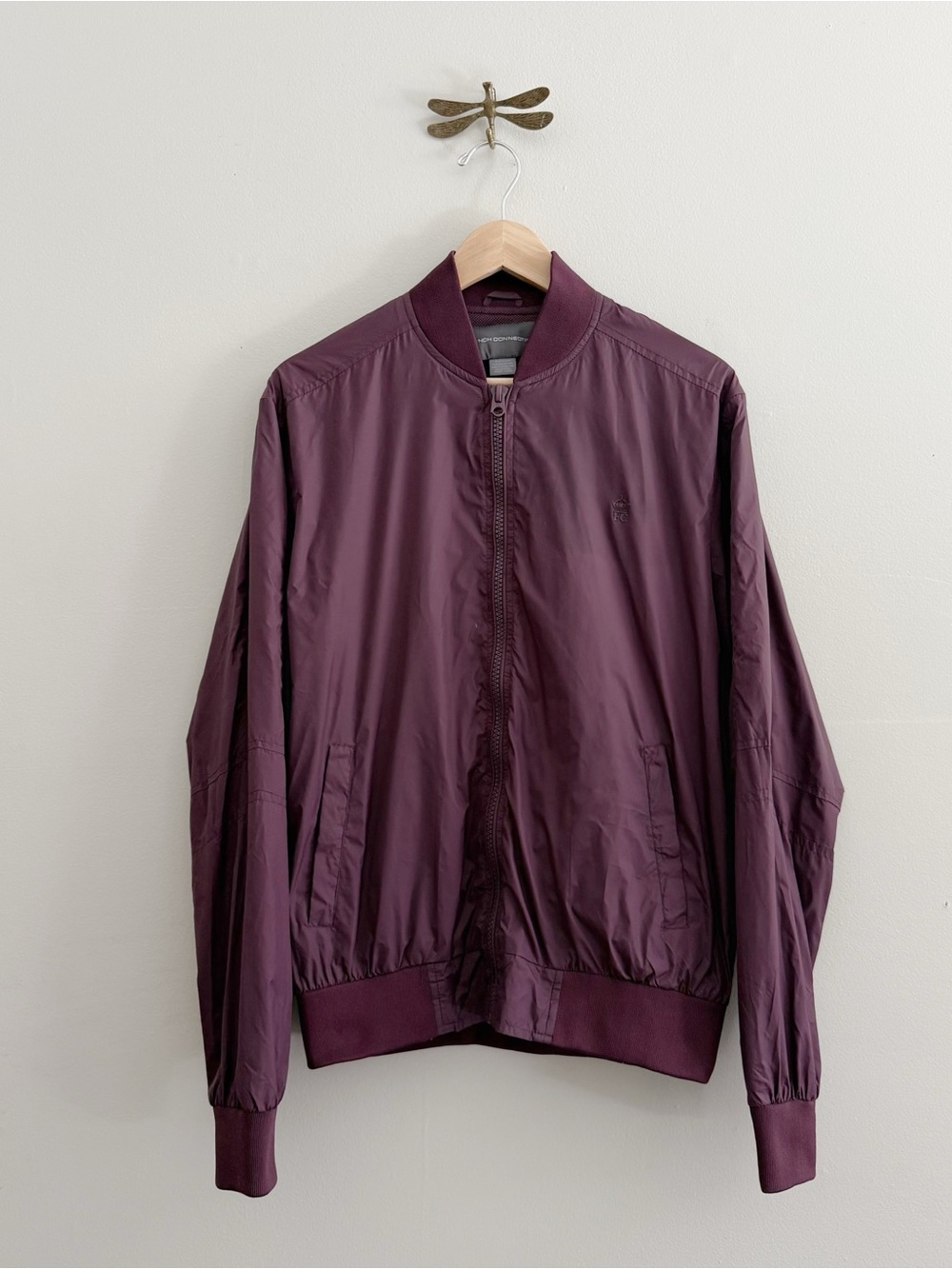 French Connection Plum Bomber Jacket